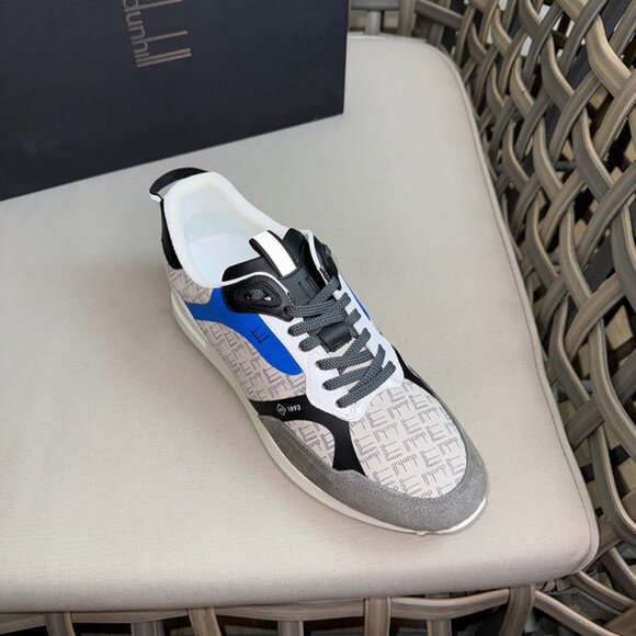 Dunhill Mens Logo Printed Sneakers Cream/Grey main image 4